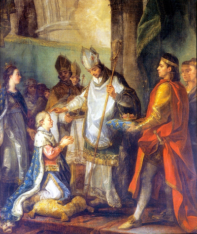 Sacre de Saint-Louis par Charles Amédée Philippe Van Loo (1719-1795)